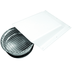 Wall hood cap for exhaust air or outdoor air with Ø125 spigot and integrated grille