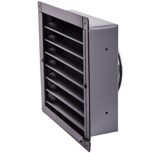 Wall grille V13 Ø160 in black finish for exhaust air or outdoor air mounted on façade