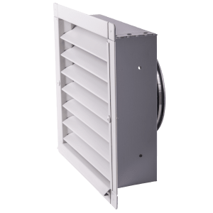 Wall grille V13 Ø160 in white finish for exhaust air or outdoor air mounted on façade