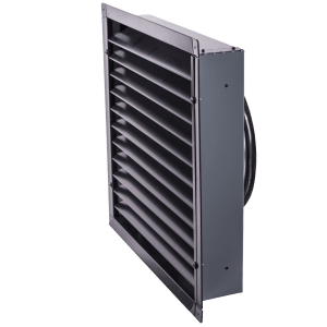 Wall grille V13 Ø250 in black finish for exhaust air or outdoor air mounted on façade