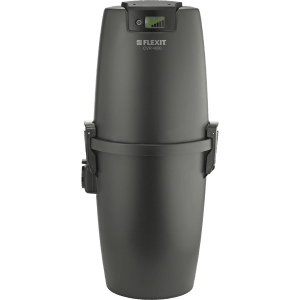 Flexit CVR 4000 central vacuum cleaner in dark finish with front display