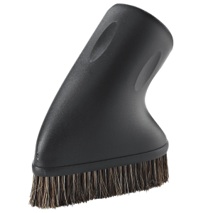 Dust brush in black finish for central vacuum, suitable for gentle cleaning