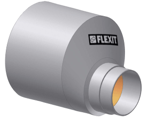 Ø51–100 mm metal transition with damper for central vacuum