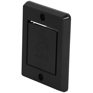 Utblåsningsventil i sort utførelse for sentralstøvsuger