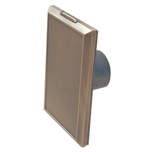 Metal inlet valve with antique brass finish for central vacuum