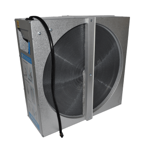 Komplett rotor med roterende varmegjenvinner, ramme og tilkoblet drivmotor for ventilasjonsaggregat UNI 3