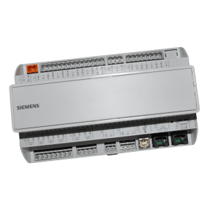 Climatix controller med elektronisk styrekort og tilkoblinger for styring av ventilasjonsaggregat