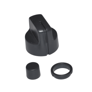 Knappesett K2R i grå utførelse med dreieknapp og tilhørende deler