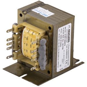 Trafo K2 reserve med metallkjerne og elektriske tilkoblinger