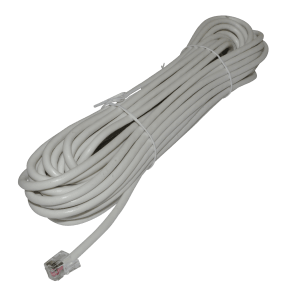 Kveilet flerlederkabel med modulær kontakt, levert som ferdig ledningssett på isolert bakgrunn