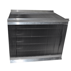 Vekslerkassett i metall med lamellstruktur for varmegjenvinning i Flexit S7 og L7 ventilasjonsaggregat