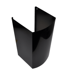 Øvre skorstein i svart utførelse for kjøkkenhette i Elegant-serien