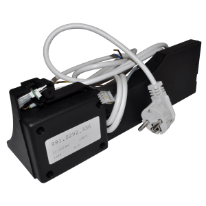 Komponentboks komplett Vision E med tilkoblet strømkabel og støpsel for kjøkkenvifte.