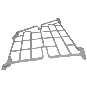 Grey plastic filter holder with frame structure and mounting tabs