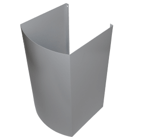 Øvre skorstein i hvit utførelse for kjøkkenhette i Elegant-serien