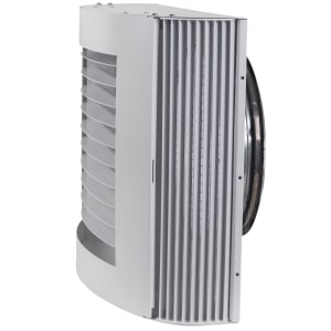 Single box 250 in white finish for air intake or exhaust air mounted on exterior wall