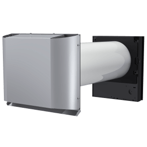 
                    Single room ventilator Flexit Roomie Dual W V2 in black with heat recovery