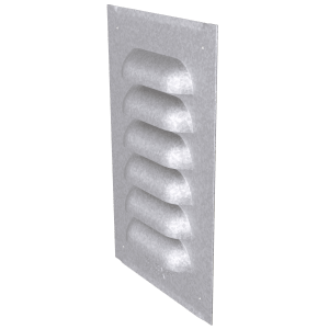 Fixed louvre flat 100x150 steel