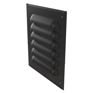 Fixed louvre flat 150x150 steel black