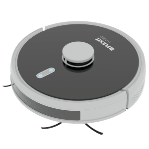 
                    Flexit CVRobo L1 robotstøvsuger i svart og hvit med rund design