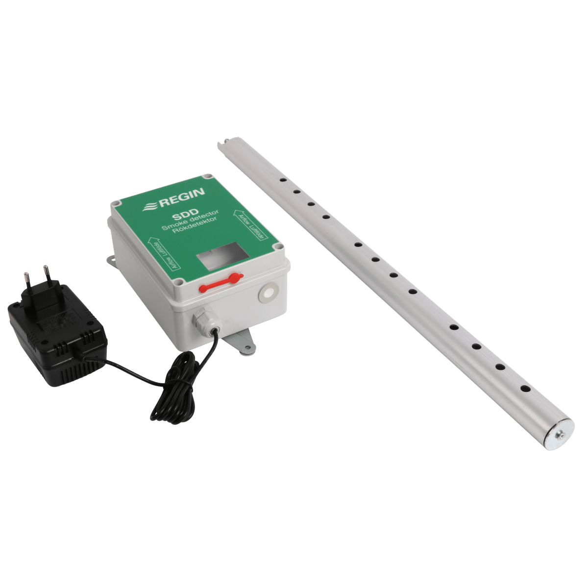 Smoke detector for duct mounting