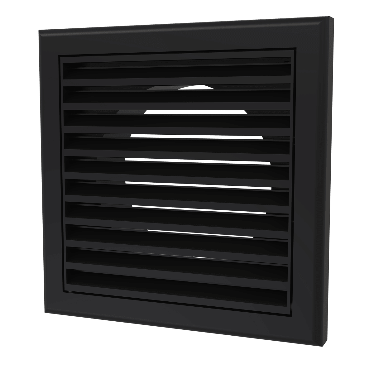 Louver PS100 square w/spigot Ø100 black