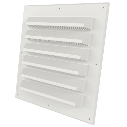 Fixed louver 6X6" white plastic