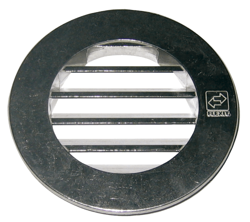 Louver w/round stub cast aluminium