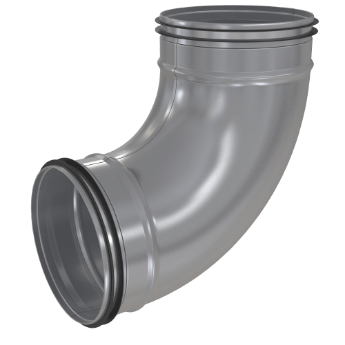 Bend 90° with gaskets.