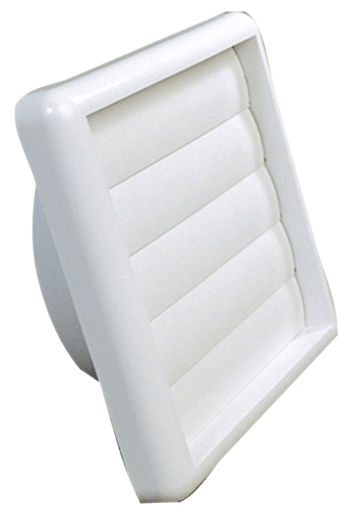 Gravity shutter with circ. conn white