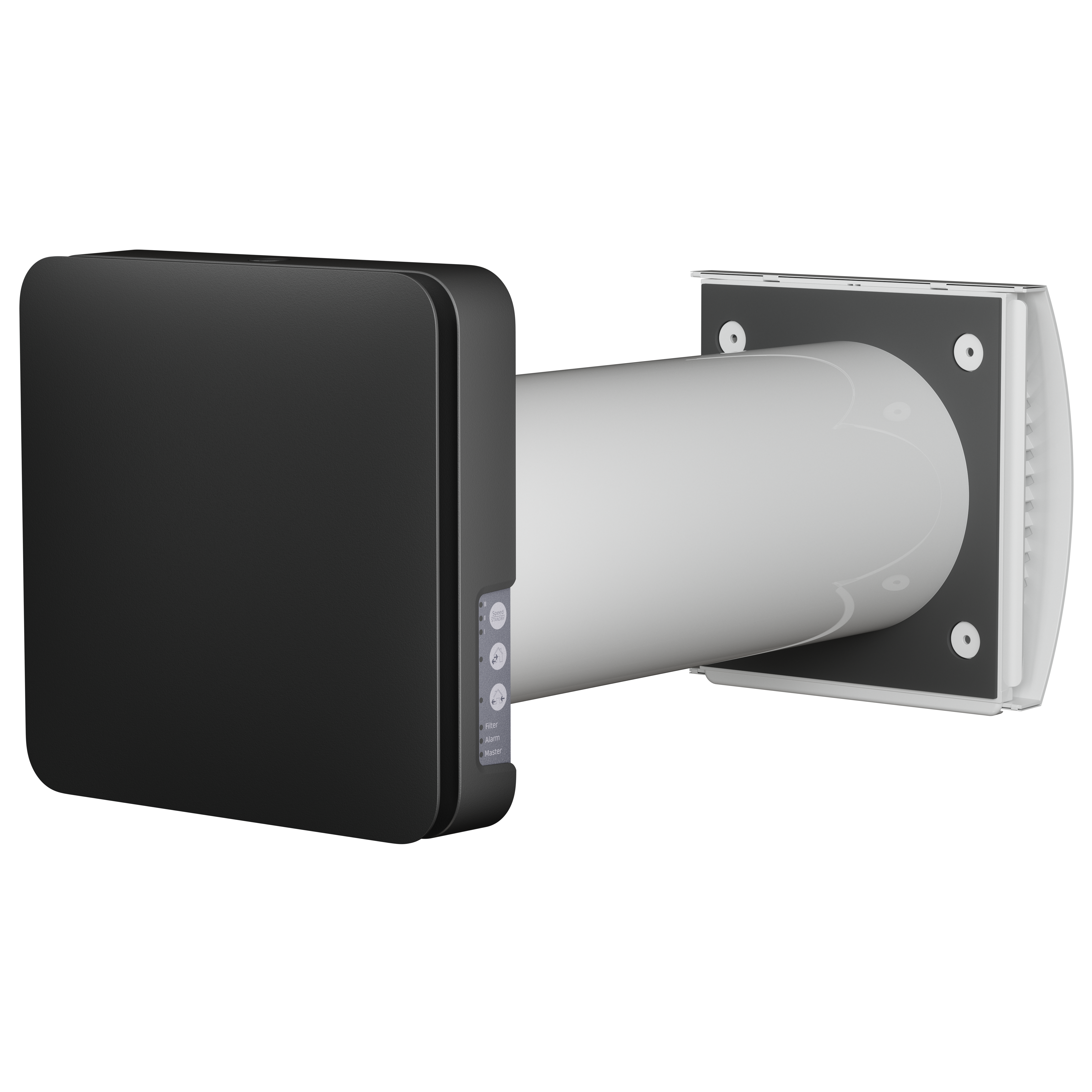 

                    Aura One W 160 room ventilator in black with heat recovery