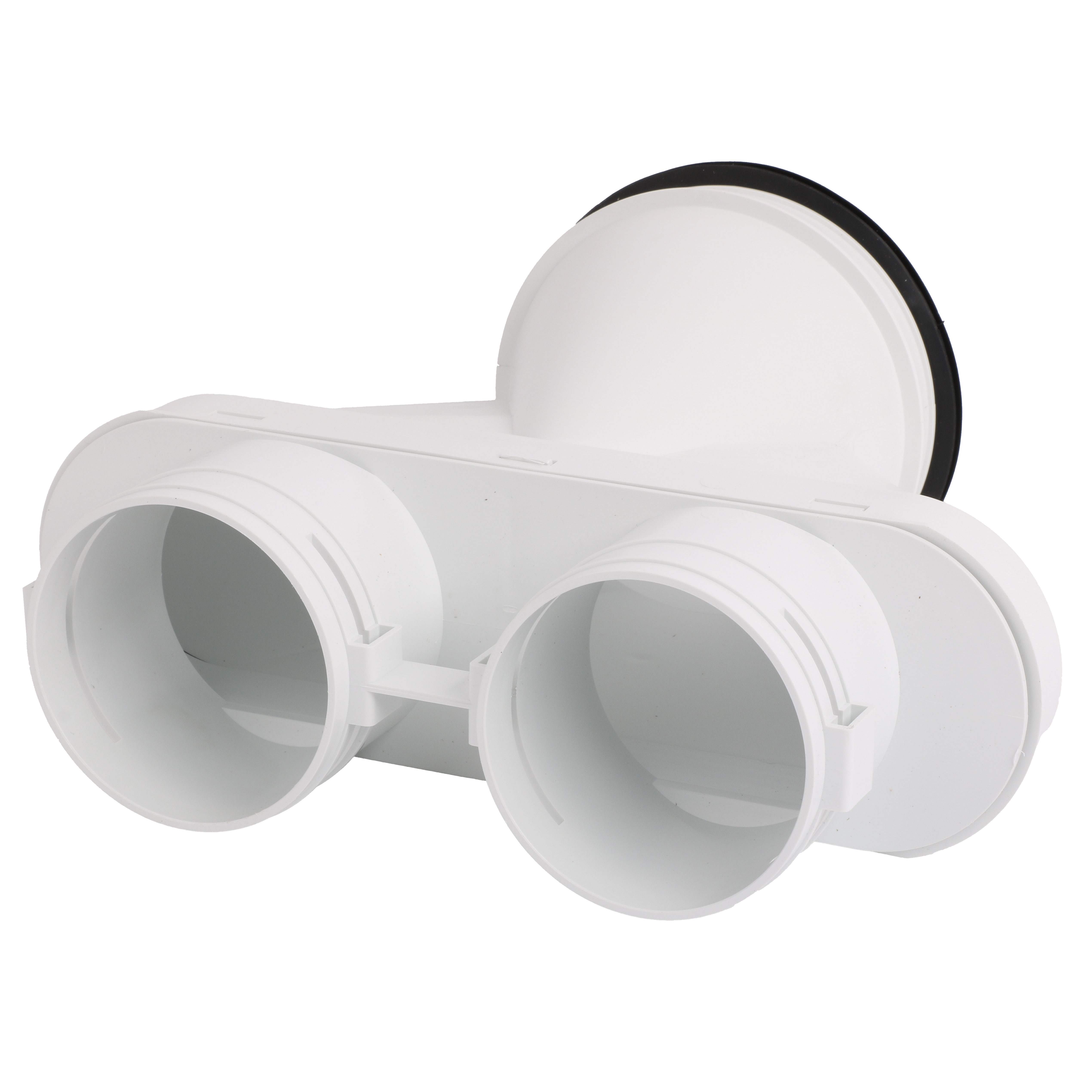 

                    Hvit plastovergang Ø125 til to Ø75 tilkoblinger