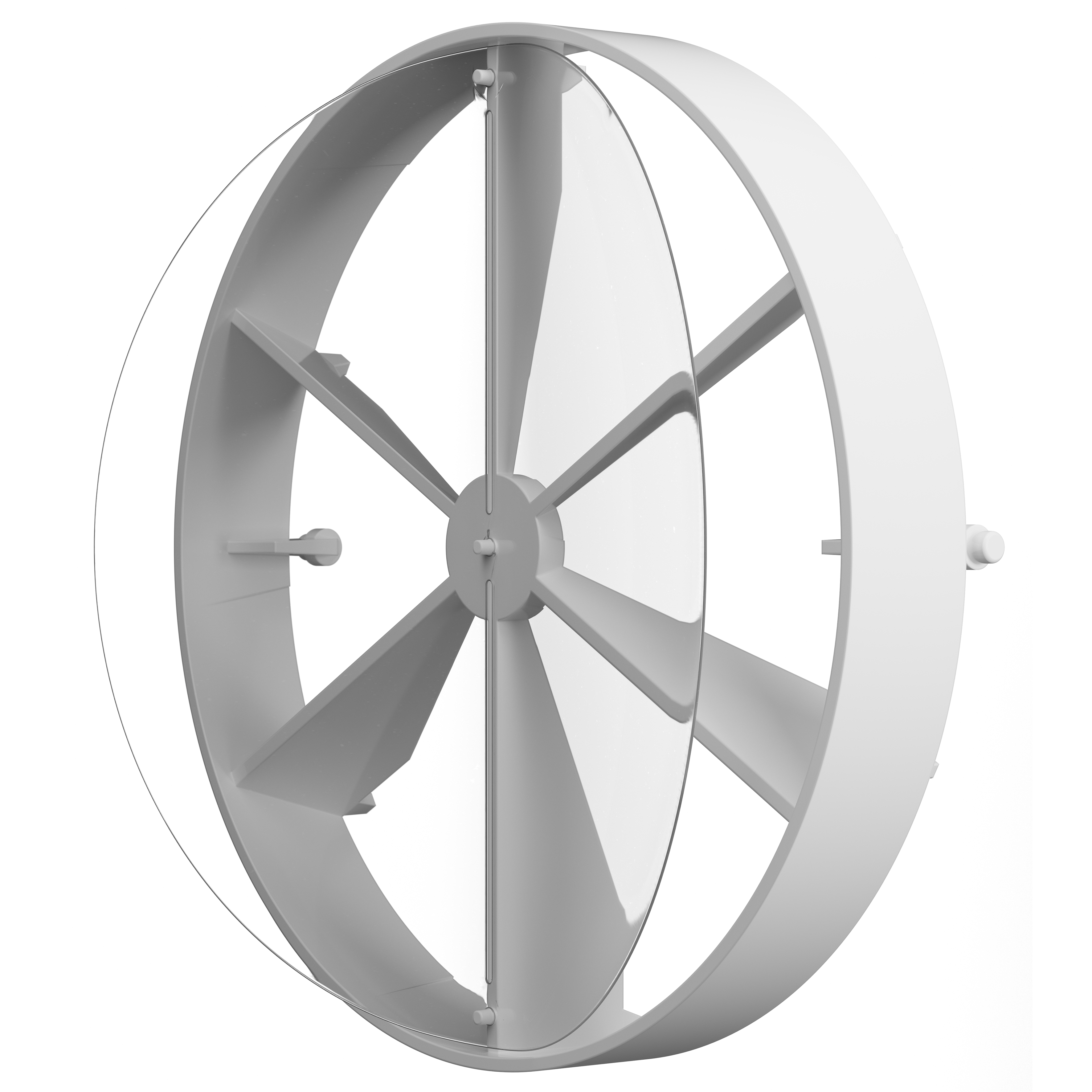 

                    Selvlukkende tilbakeslagsspjeld i plast med fjærbelastede lameller for rund ventilasjonskanal