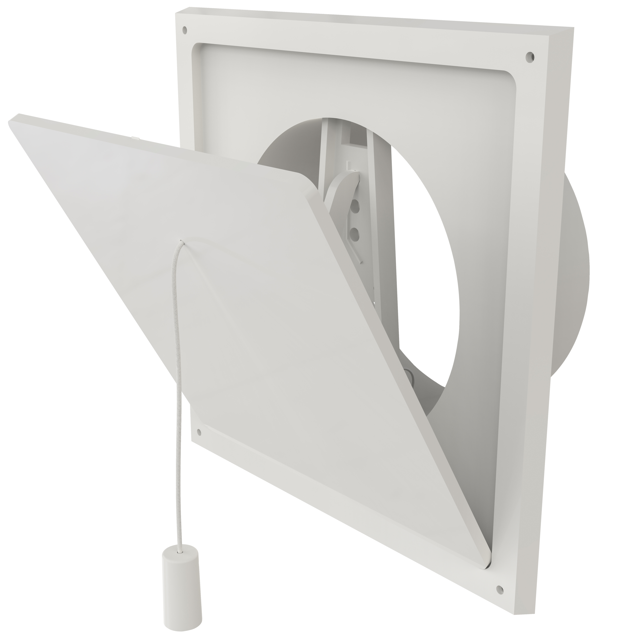 

                    Innvendig klaffvalveil 125 mm med rund stuss i åpen posisjon og snortrekk