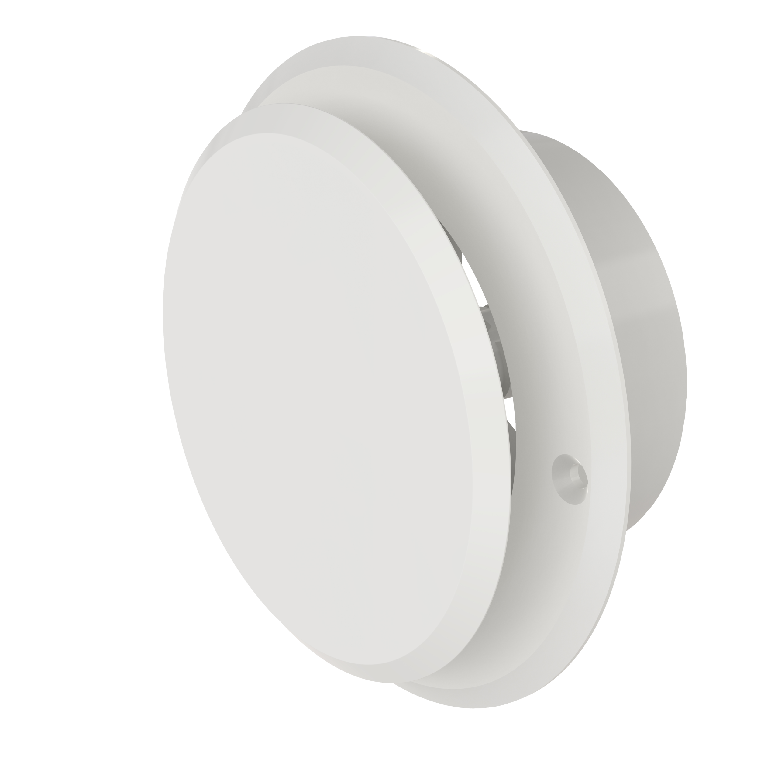 

                    Rund tallerkenventil i plast for innvendig ventilasjon, hvit utførelse