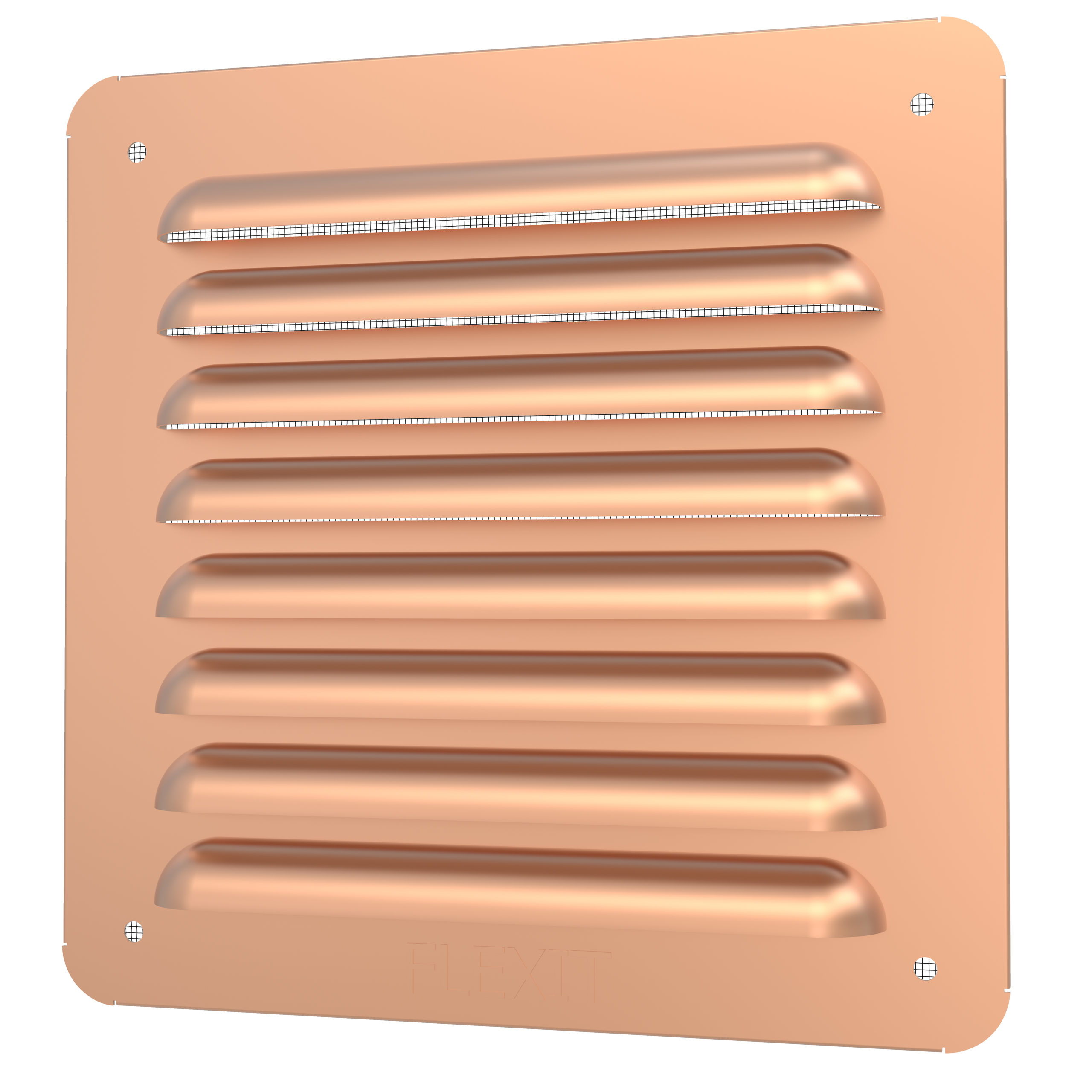 

                    Sjalusirist i kobber 155×155 mm for luftinntak eller avtrekk