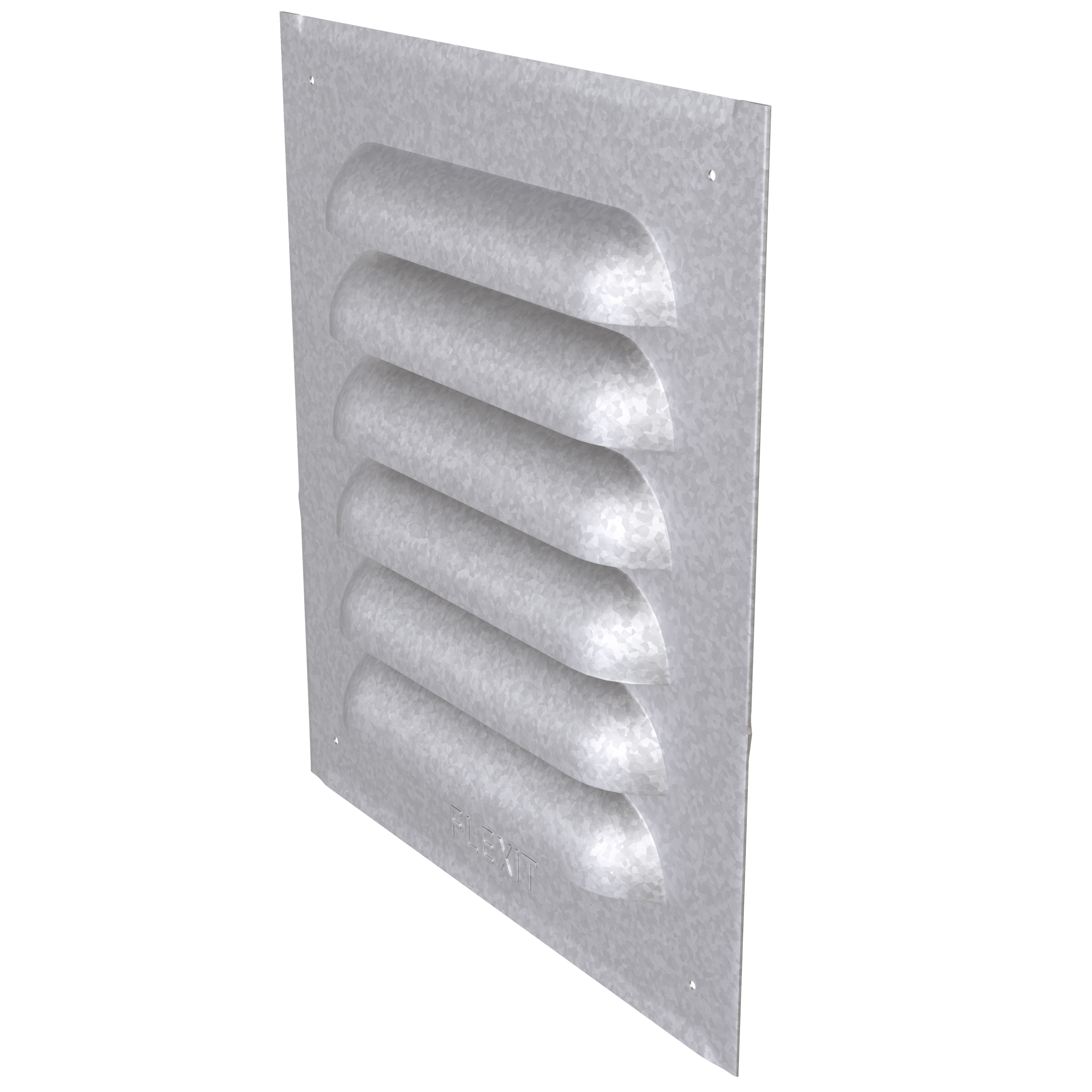 

                    Sjalusirist i stål 150×150 mm med flat bakside for luftinntak eller avtrekk