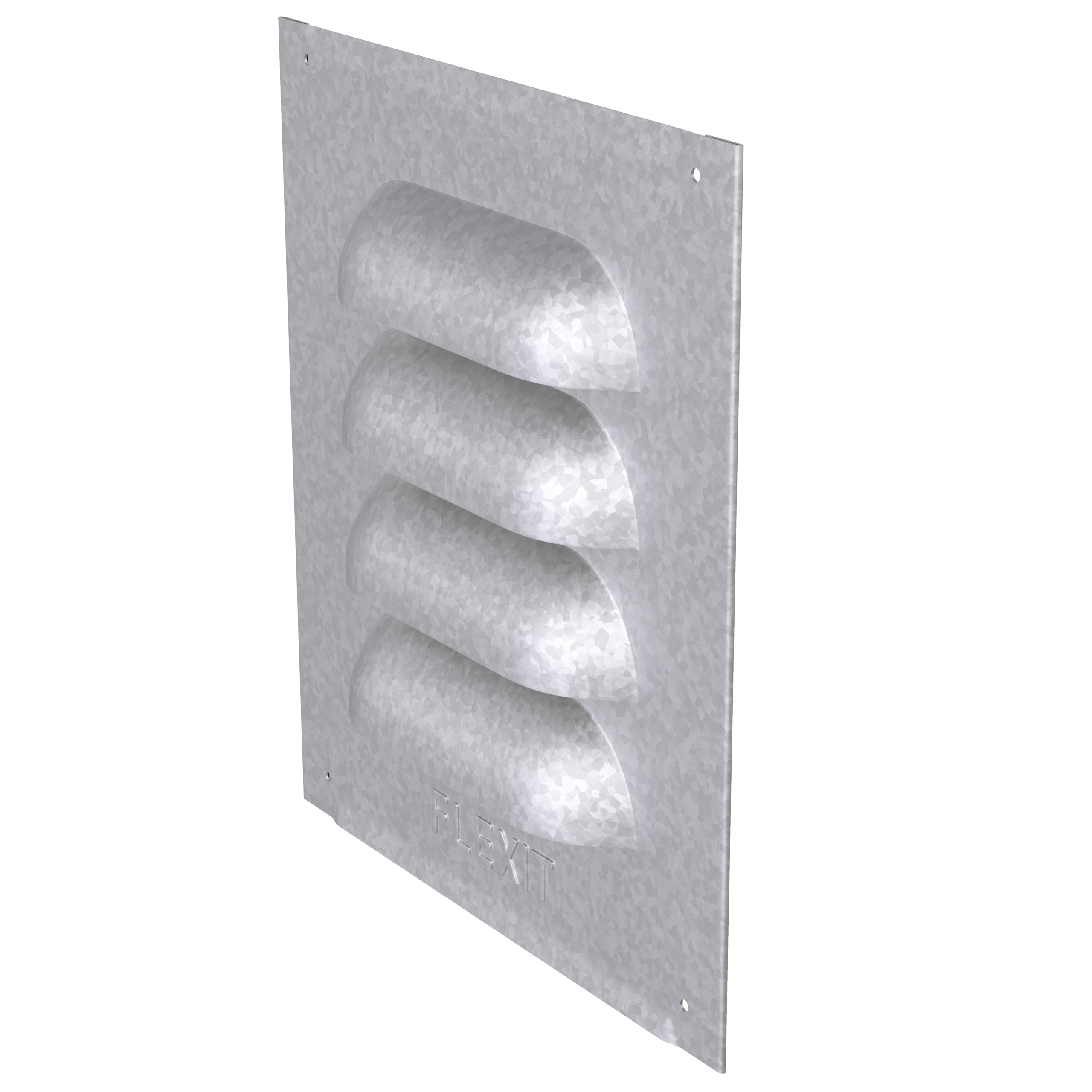 

                    Sjalusirist i stål 100×100 mm med flat bakside for luftinntak eller avtrekk