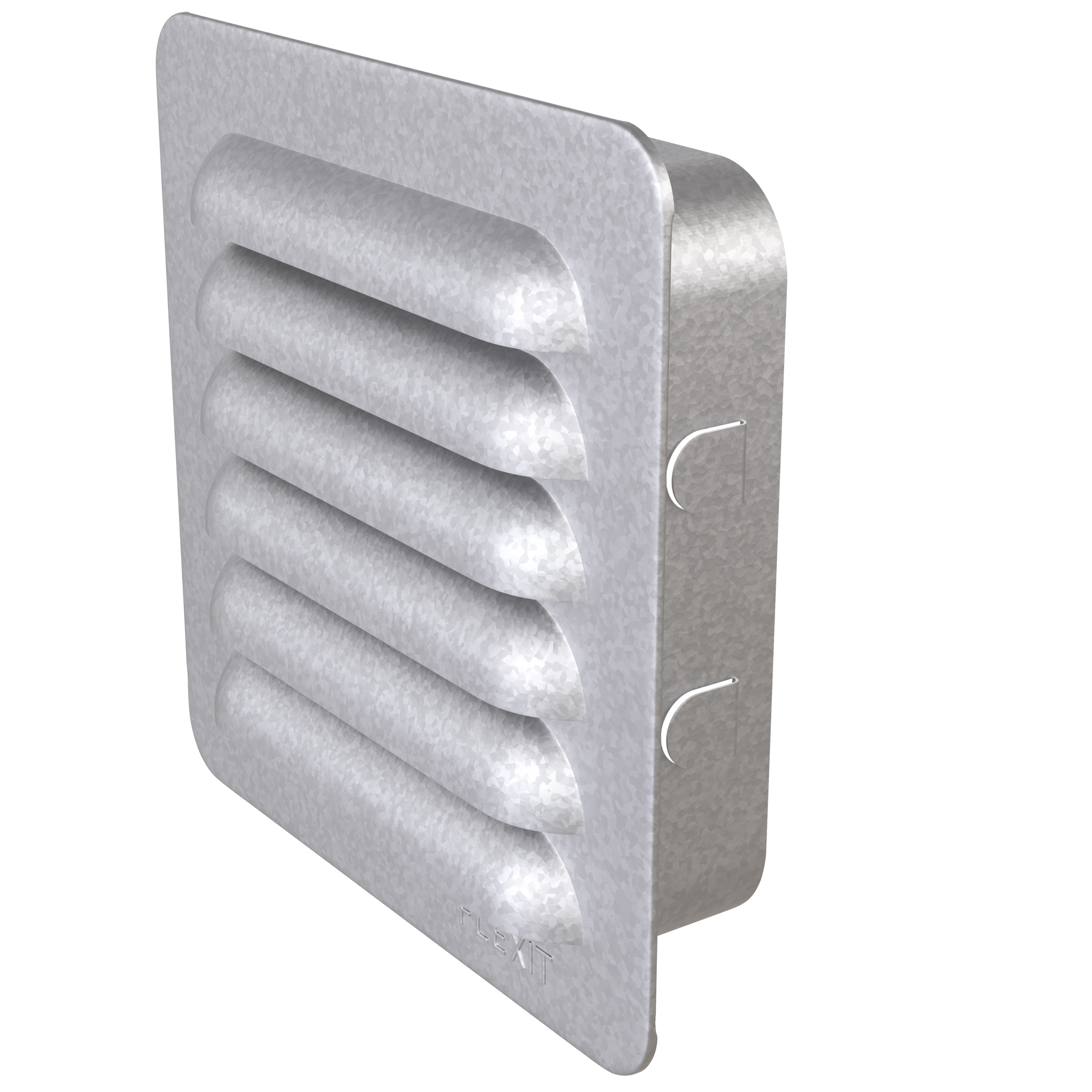 

                    Sjalusirist i stål 150×150 mm med karm for luftinntak eller avtrekk