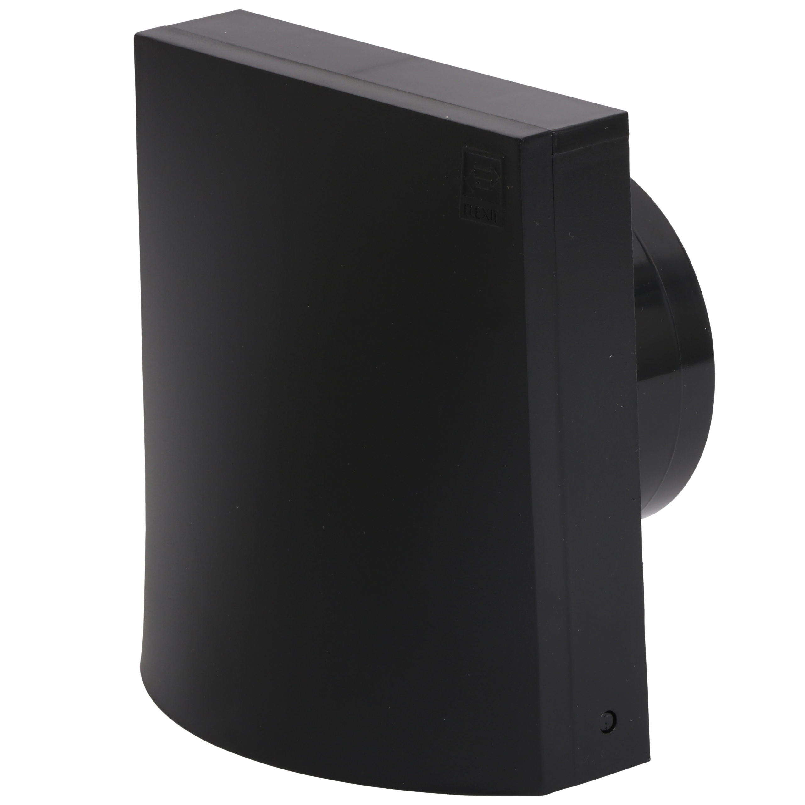 

                    Sort ventilkappe Aero med stuss Ø100 for utvendig luftinntak eller avtrekk