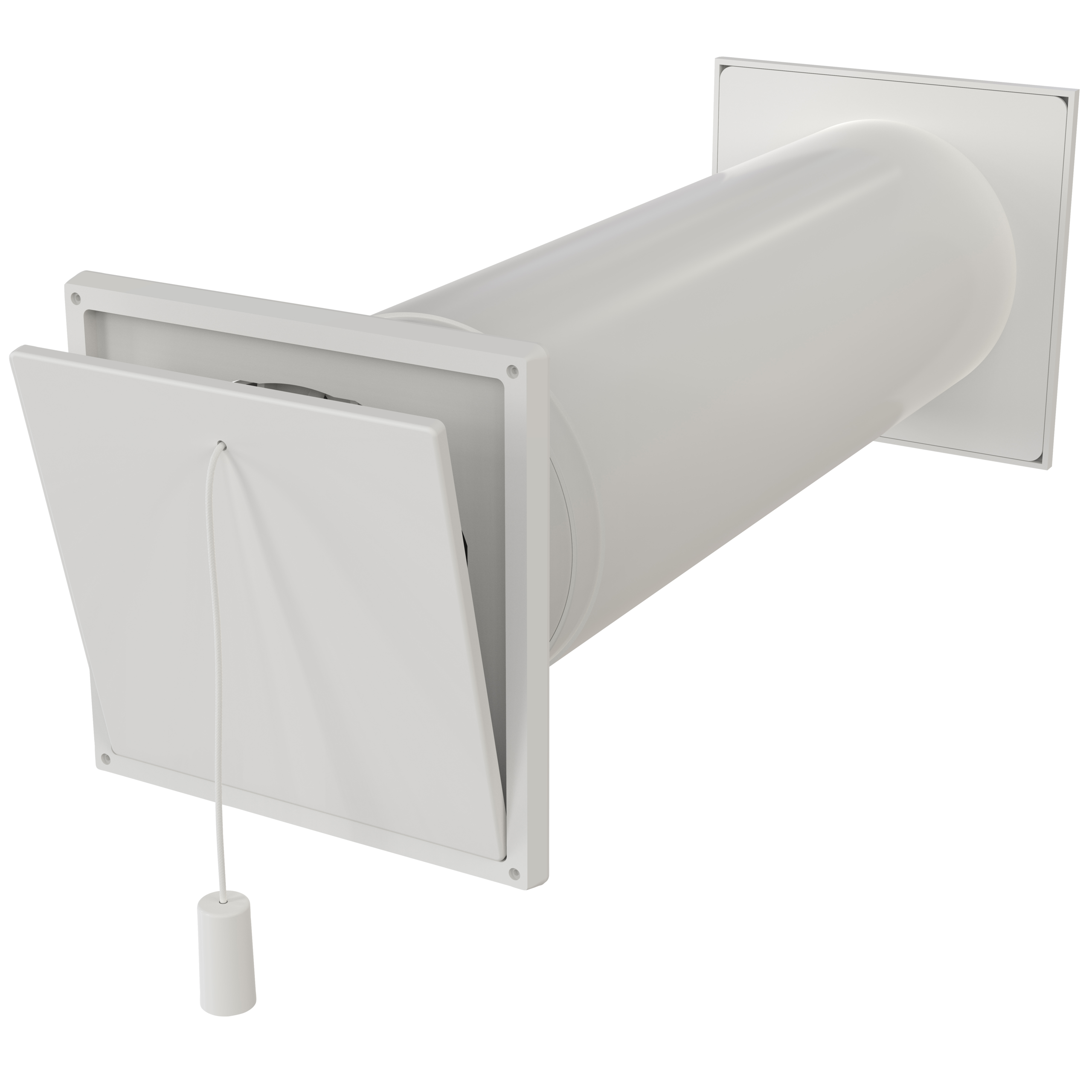 

                    Friskluftsventil 100K V2 i hvit utførelse med innvendig ventil og snortrekk