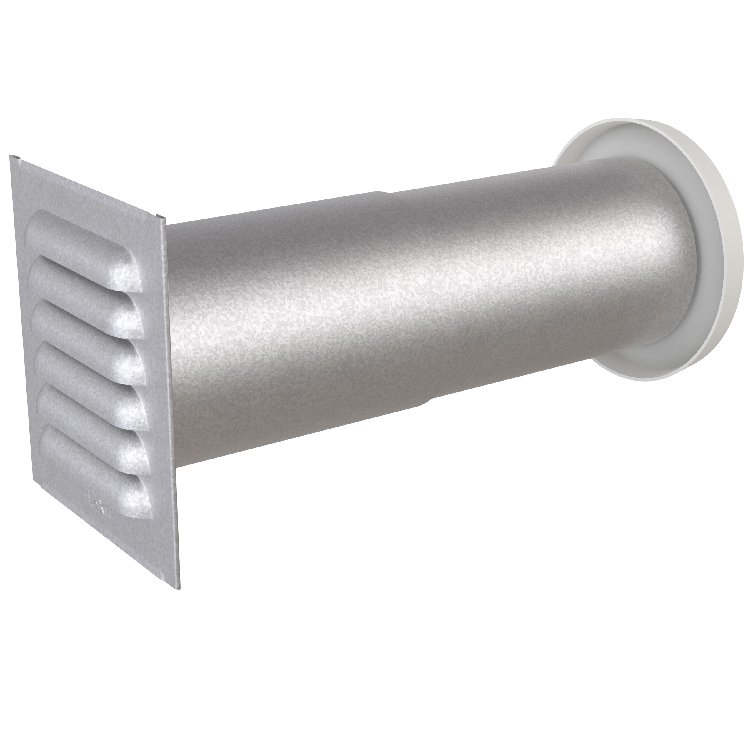 

                    Friskluftsventil VV125 med utvendig sjalusirist i stål og rund kanal