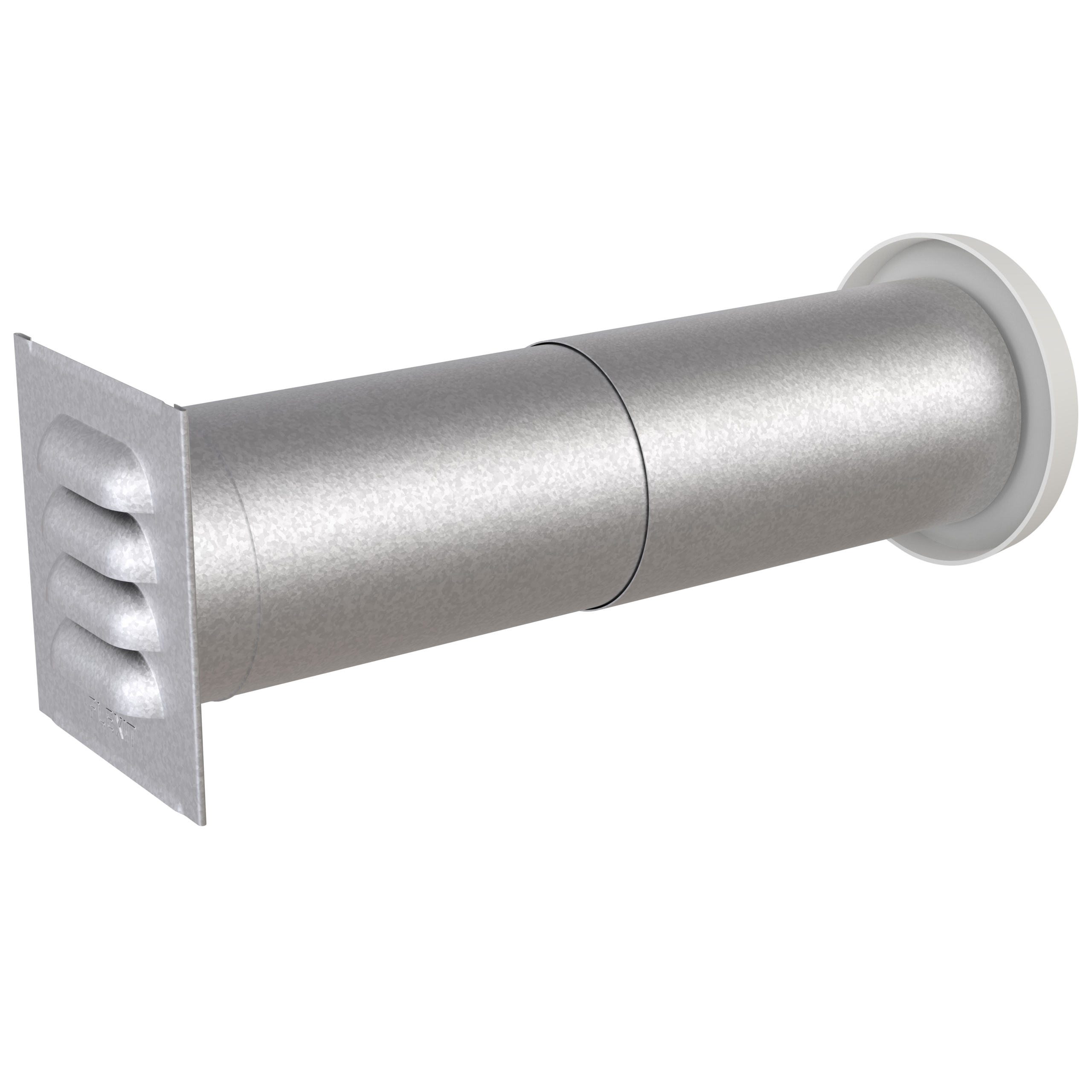 

                    Friskluftsventil VV100 med utvendig sjalusirist i stål og rund kanal