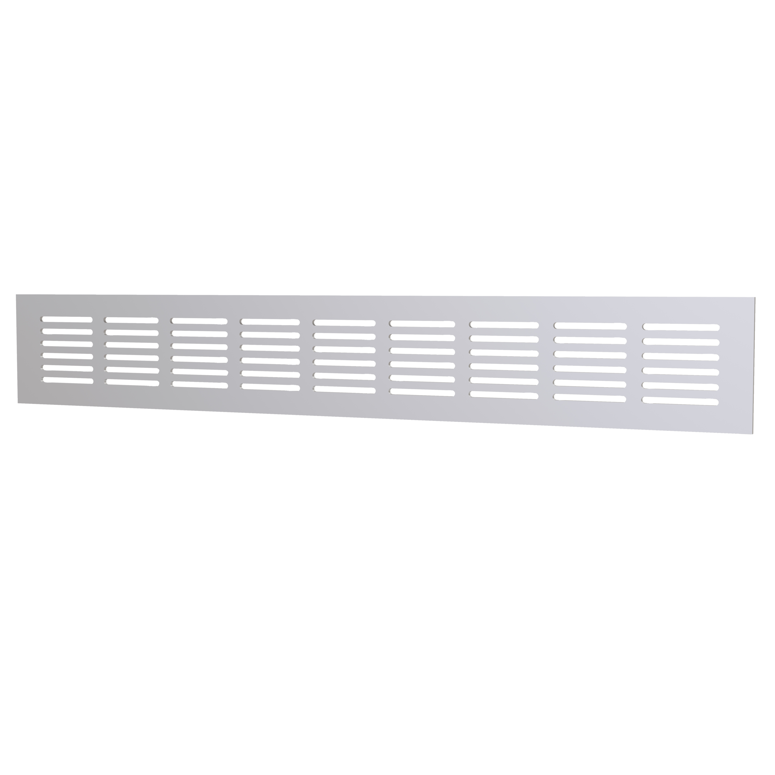 

                    Overflow grille 400×60 mm in matt aluminium with horizontal slots