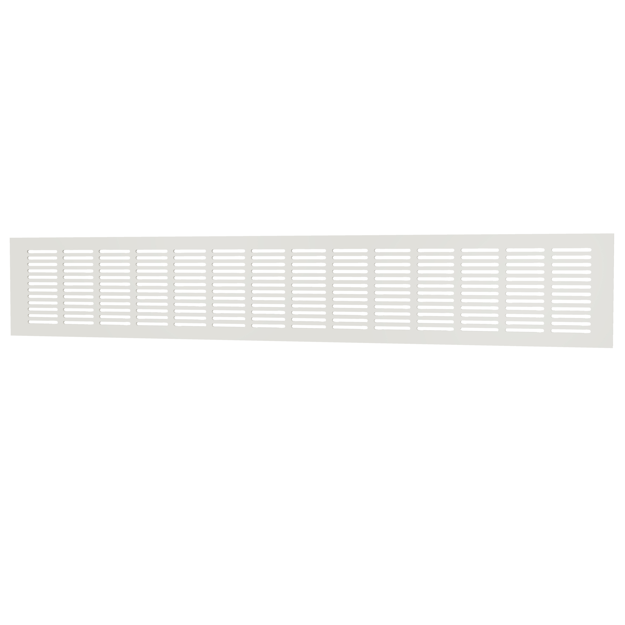 

                    Overflow grille 600×100 mm in white with horizontal slots