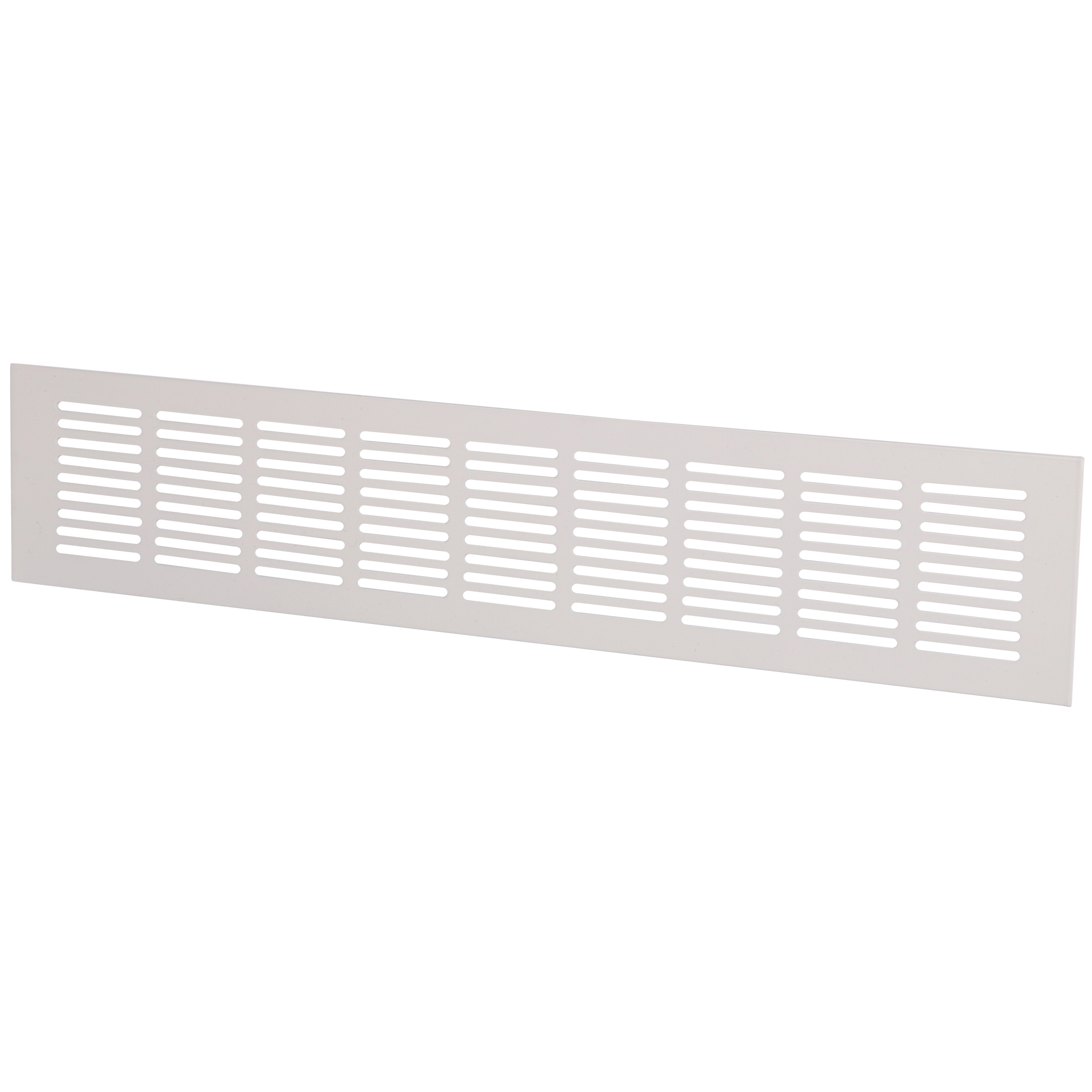 

                    Overflow grille 400×80 mm in white with horizontal slots