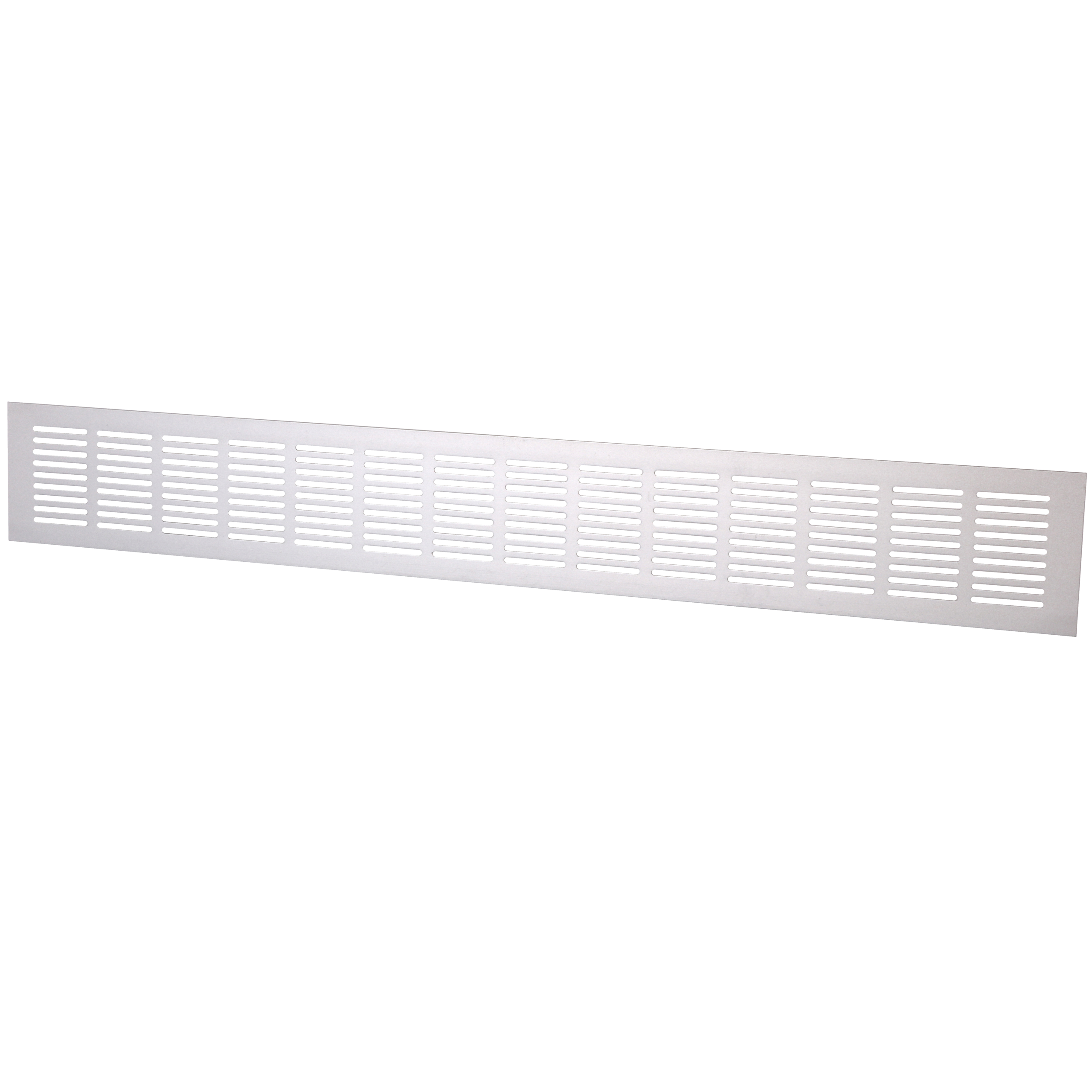 

                    Overflow grille 600×80 mm in matt aluminium with horizontal slots