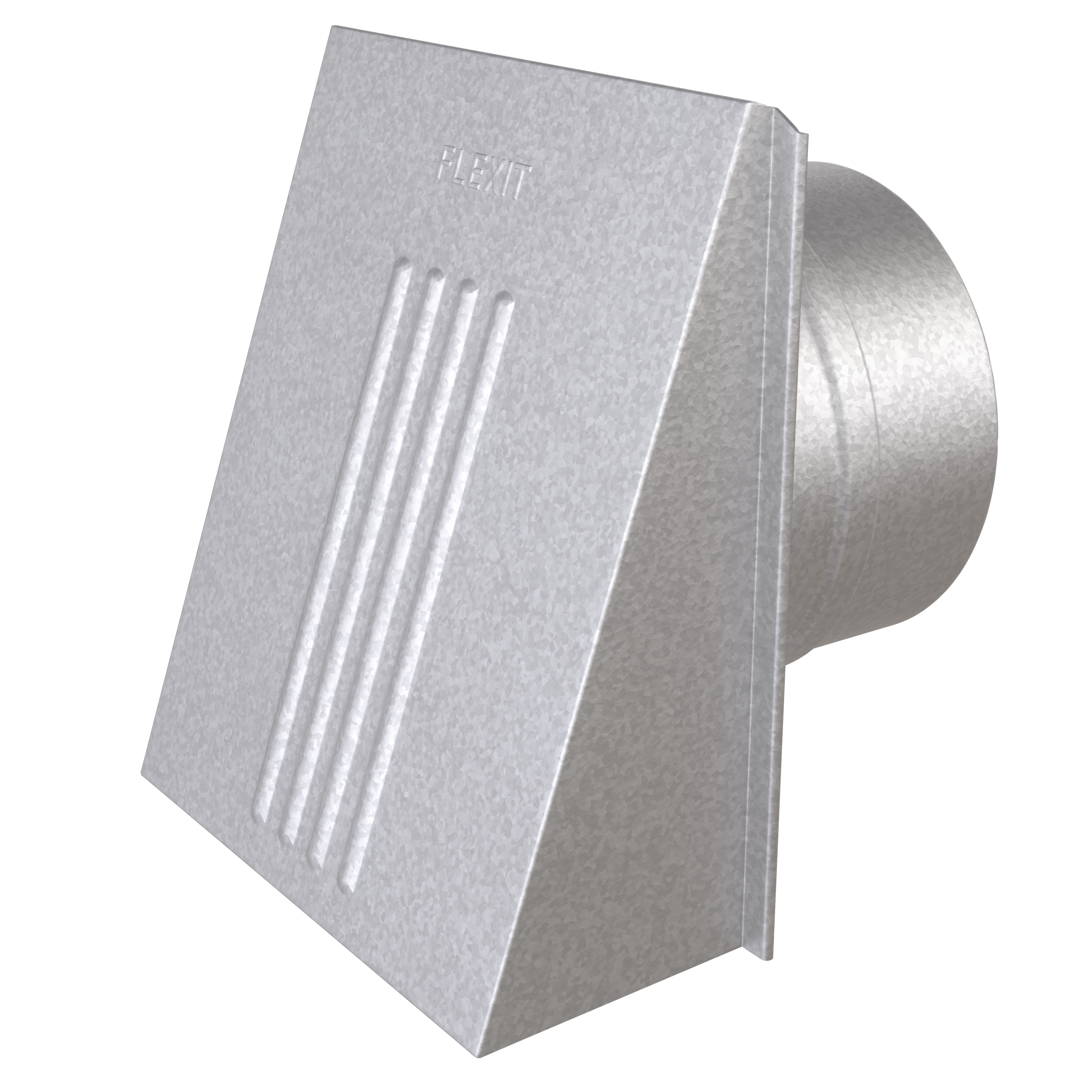 

                    Ventilatorventil Ø125 mm i stål med ytre kappe og integrert spjeld