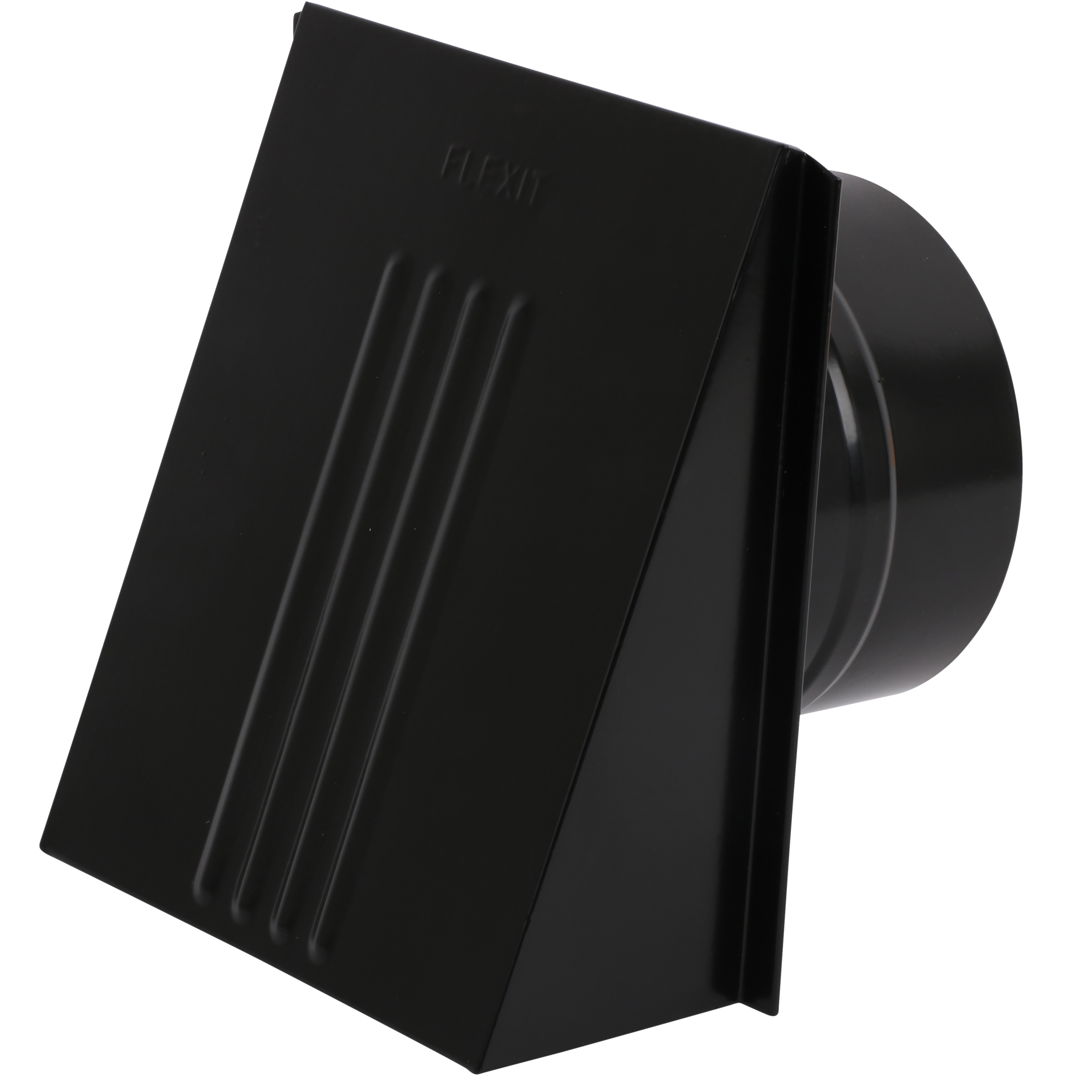 

                    Extractor valve Ø125 mm in black with outer cover and integrated damper