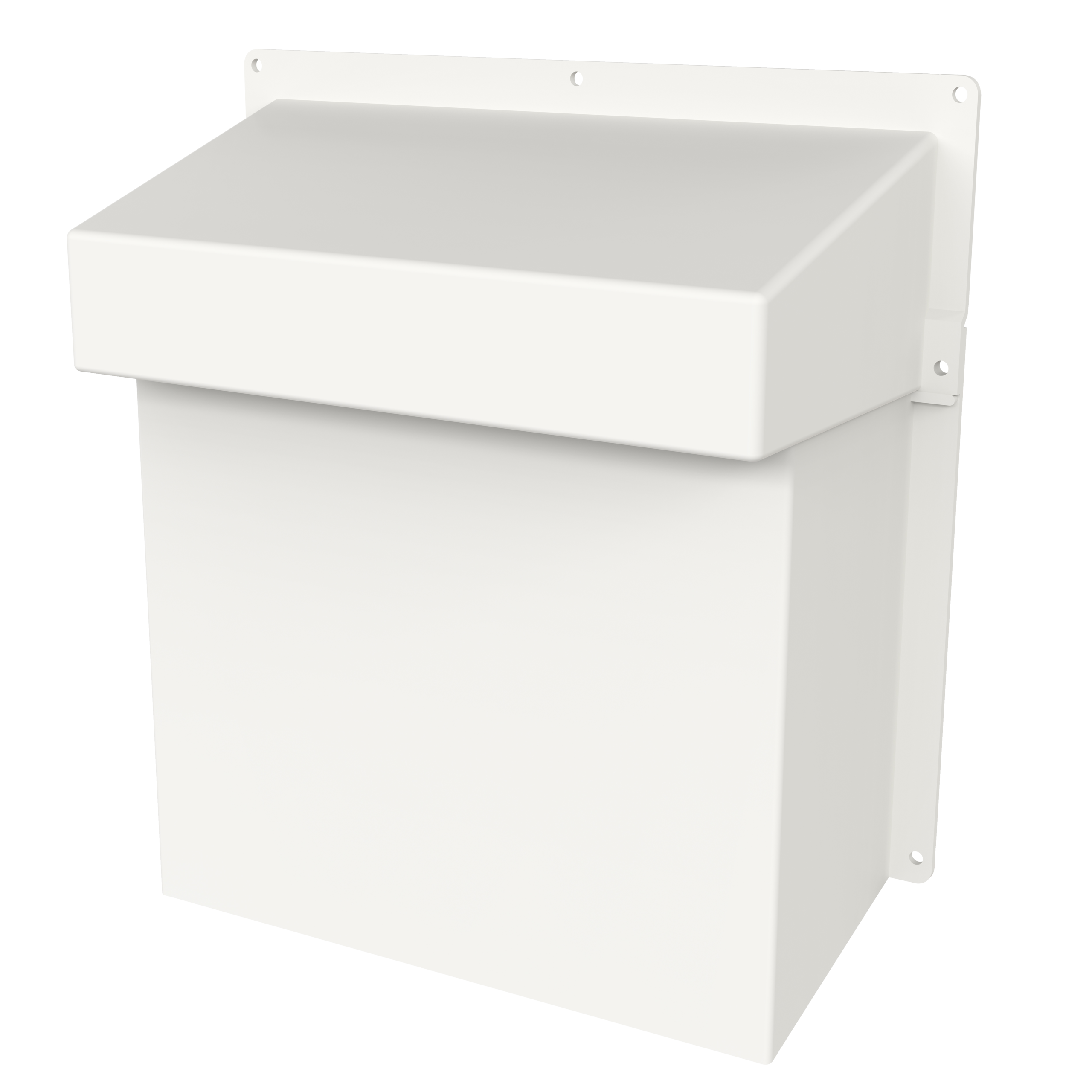 

                    Stormkappe todelt i hvit utførelse for beskyttelse av ytterveggsventil